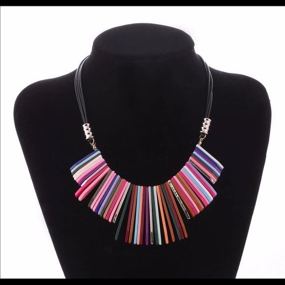 Jewelry - 🎄 BOHO ACRYLIC RESIN SLATES CHOKER NECKLACE